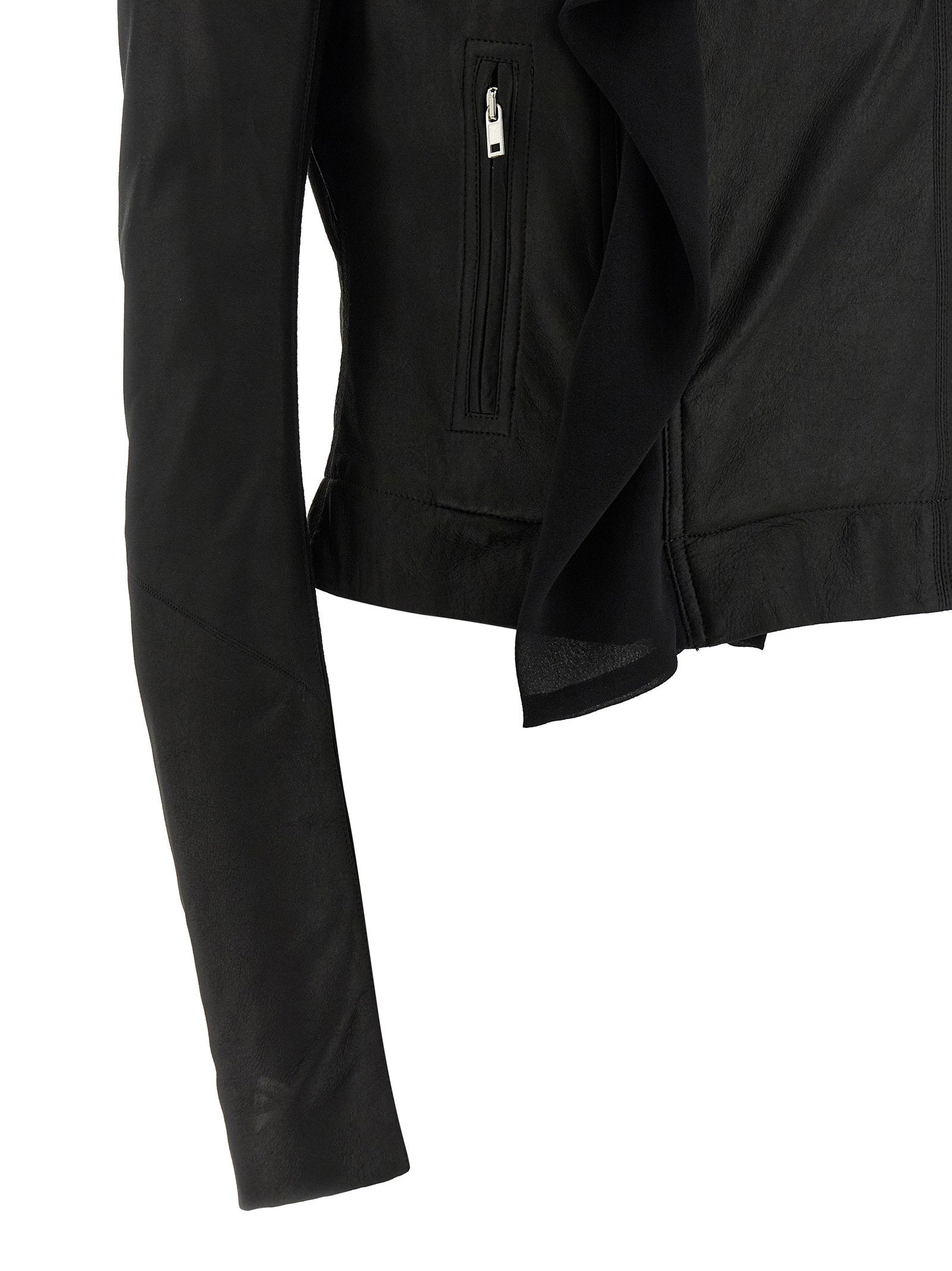 Rick Owens Scarf Biker Jacket - view 4