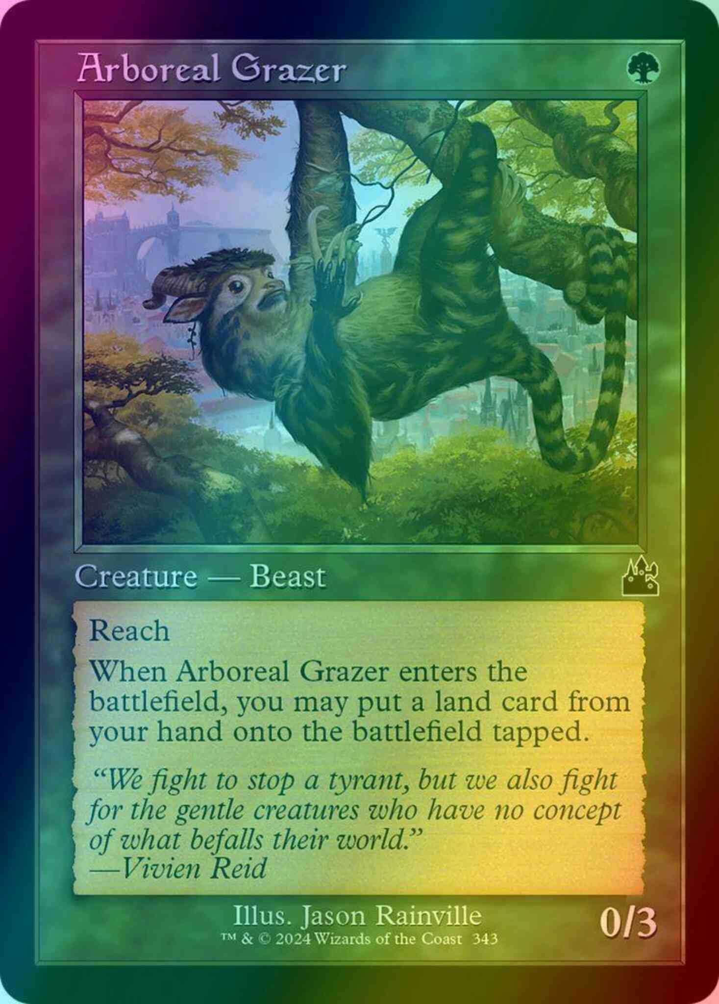 Arboreal grazer 343 – Magic Arboreal Grazer [343] [Retro Frame] [Ravnica Remastered] [Foil]
