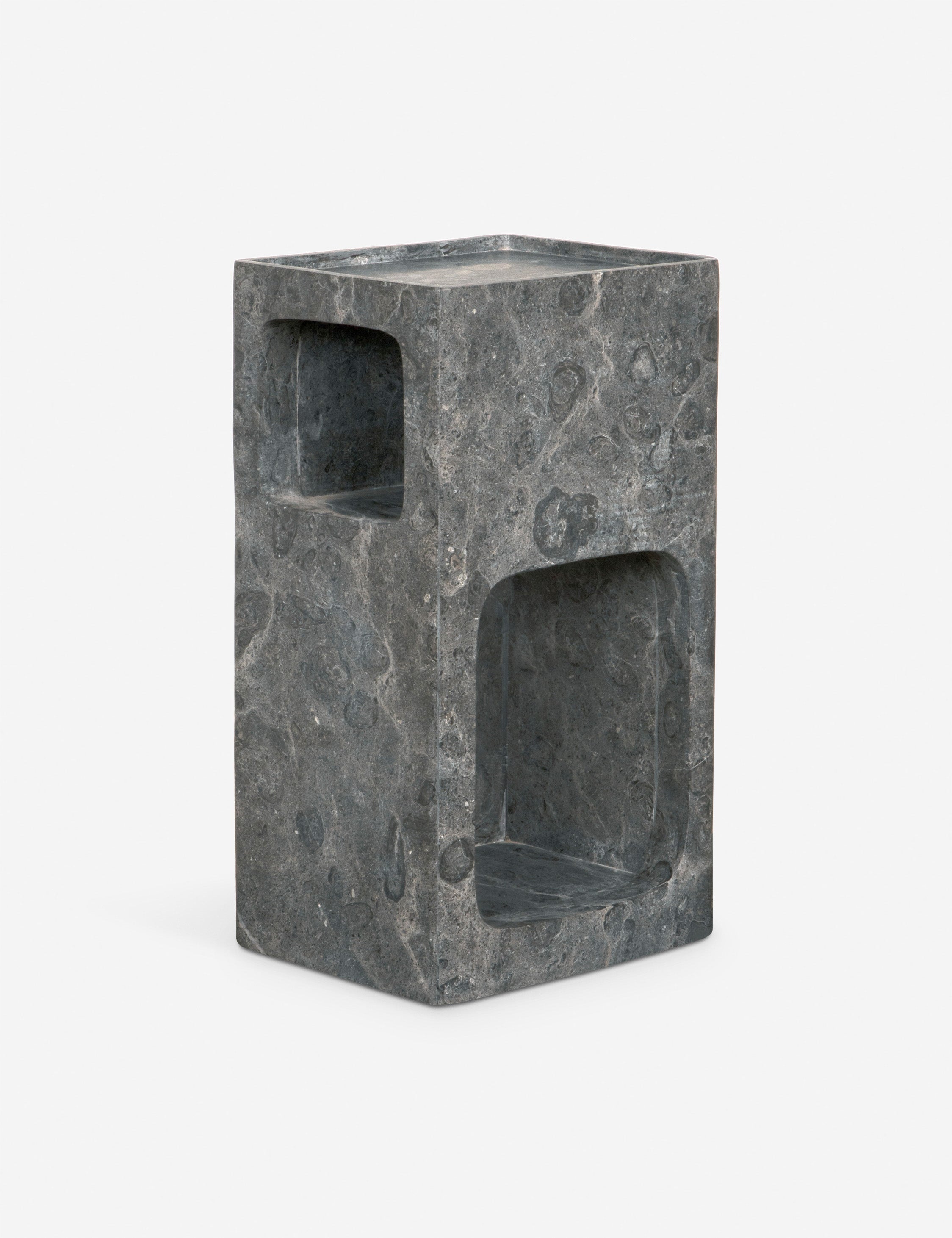 Lulu and Georgia Eubank Side Table – Gray Marble