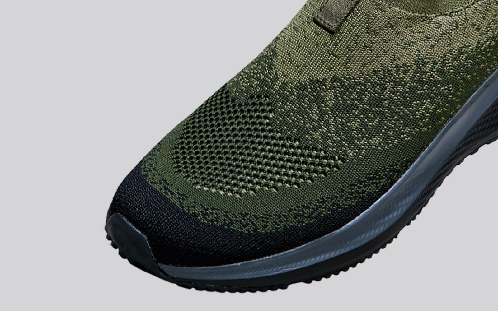 Neeman's Blend Knit Slip Ons : Olive-Black - view 12