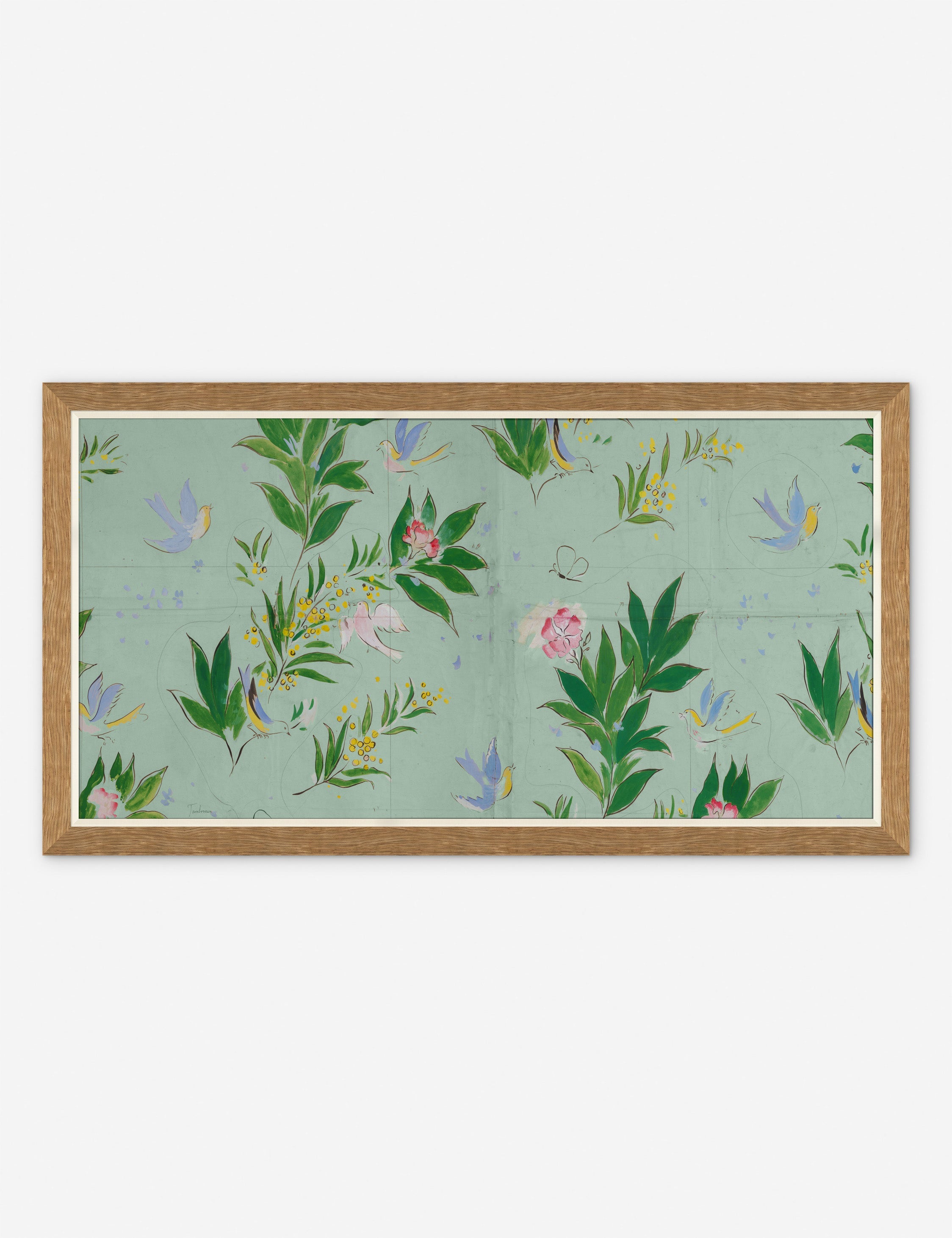Lulu and Georgia Doves Print by Paule Marrot – Green - view 2