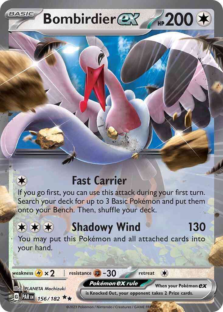 Double rare sv04-156 – Pokémon Bombirdier ex - 156/182 - Double Rare [sv04-156] [Ultra]