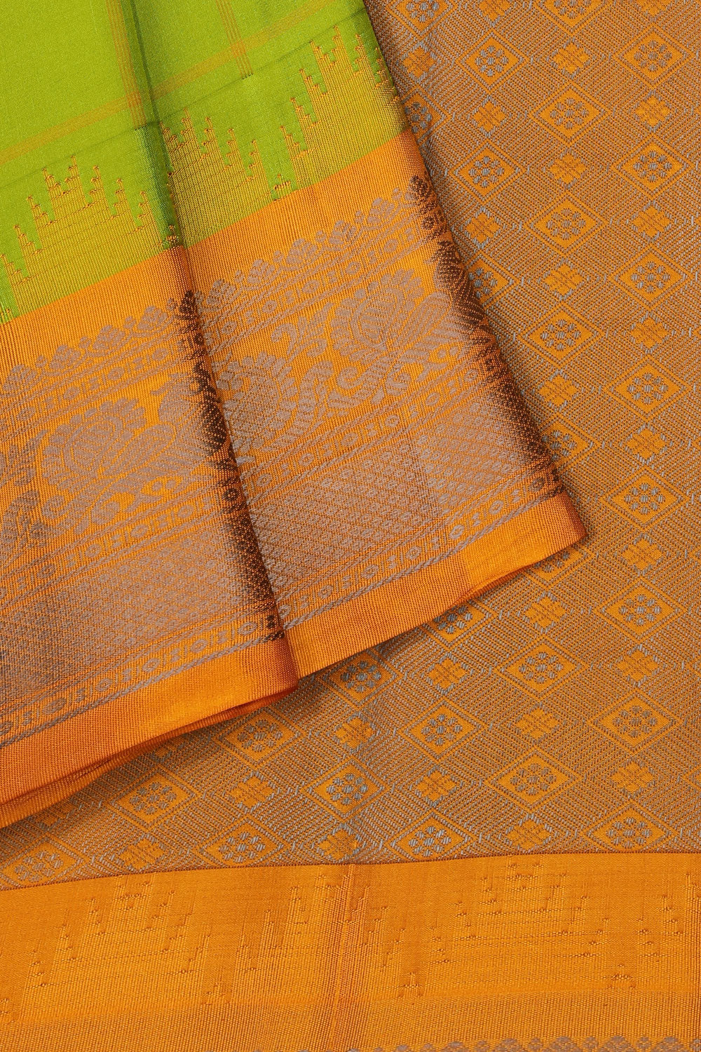 Kalanjali Gadwal Green Saree – Women's - view 2