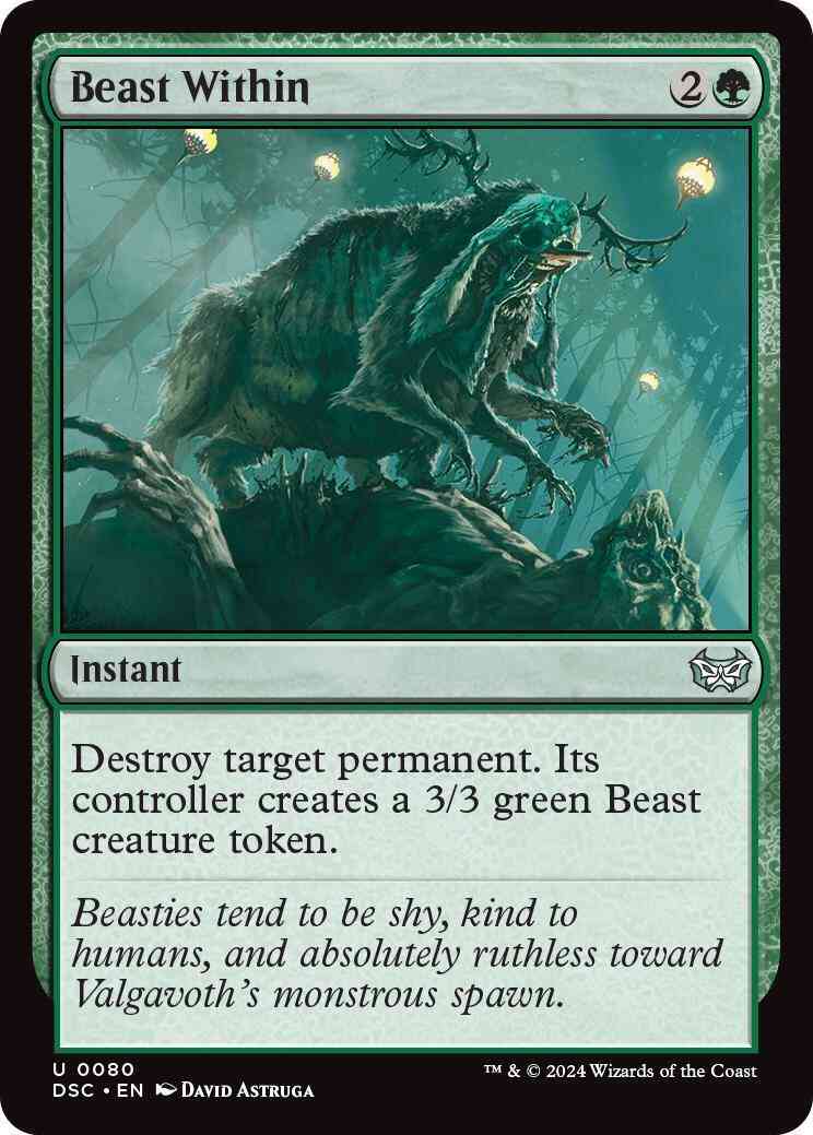 Beast within 80 – Magic Beast Within [80] [Duskmourn: House of Horror: Commander] [Non-Foil]