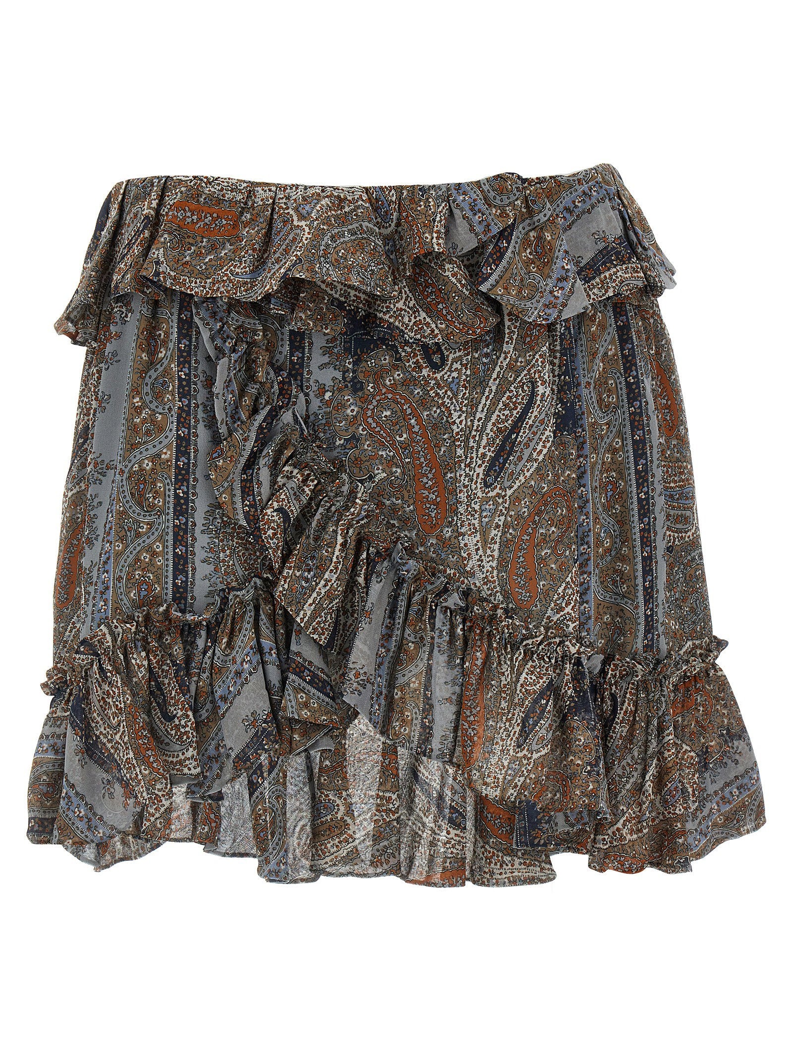 Saint Laurent All Over Print Skirt – 100% silk