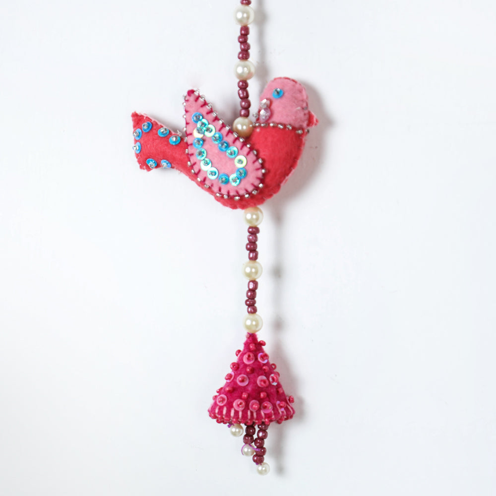WITH LOVE BY KANIKA Bird - Handmade Felt & Beadwork Wall Hanging - view 2
