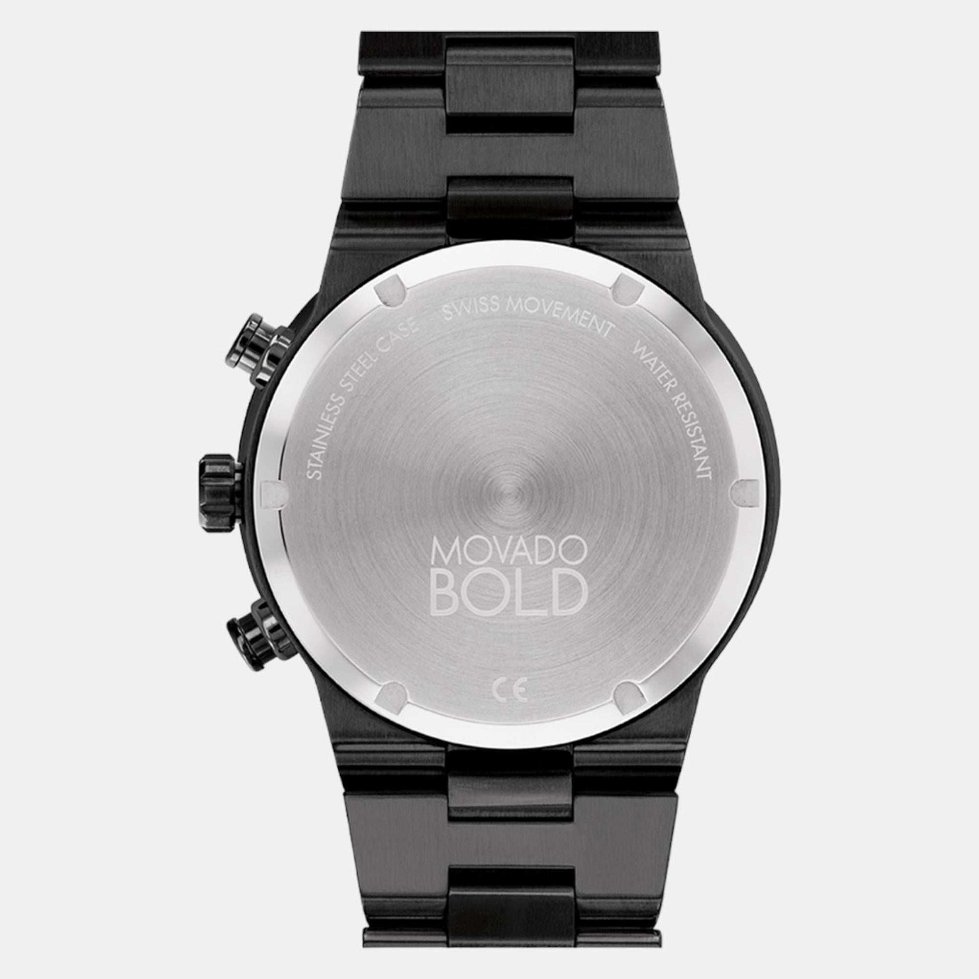 Movado Bold Men Quartz Black Dial Chronograph Stainless Steel Watch 3600730 - view 3
