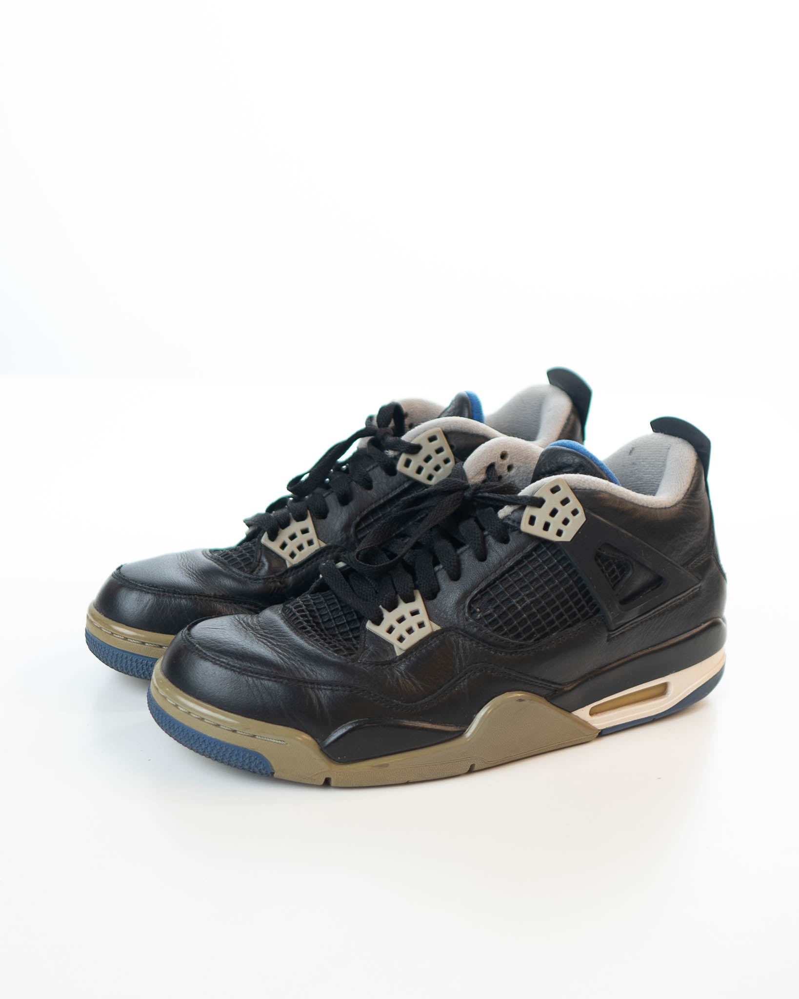 Nike Air Jordans 4 Black Leather Jordan 4 Retro Motorsports Alternate Sneakers