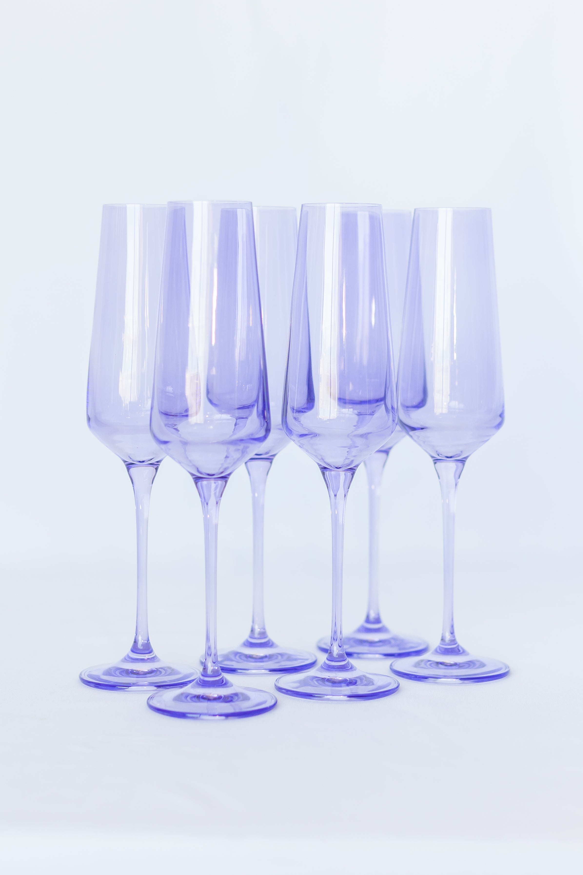 Estelle Colored Glass Estelle Colored Champagne Flute - Set of 6 {Lavender}