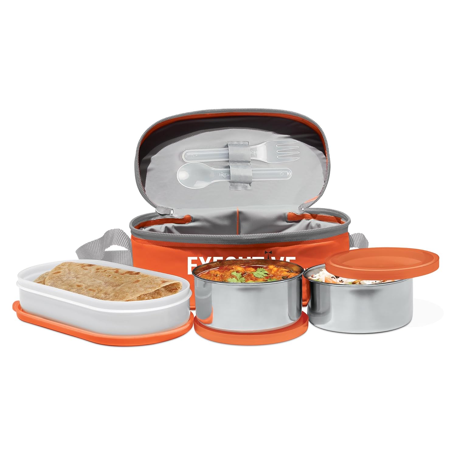 Milton Stainless Steel Executive Lunch Insulated Tiffin | 3 Stainless Steel Containers - view 9