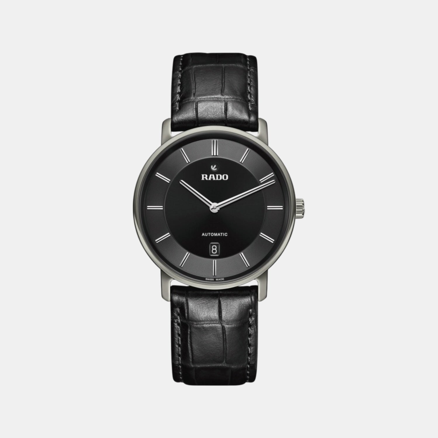 Rado DiaMaster Thinline Men Automatic Black Dial Analog Leather Watch R14067166