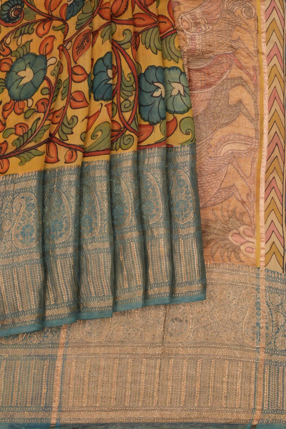 Kalanjali Kalamkari Hand-Painted Saree – Women's