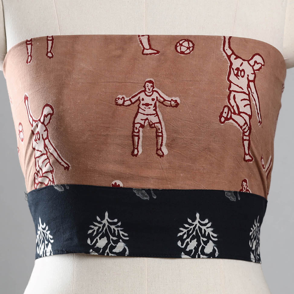 NOORI BAZAR Brown - Bindaas Block Printed Cotton Blouse Piece 40 - view 3