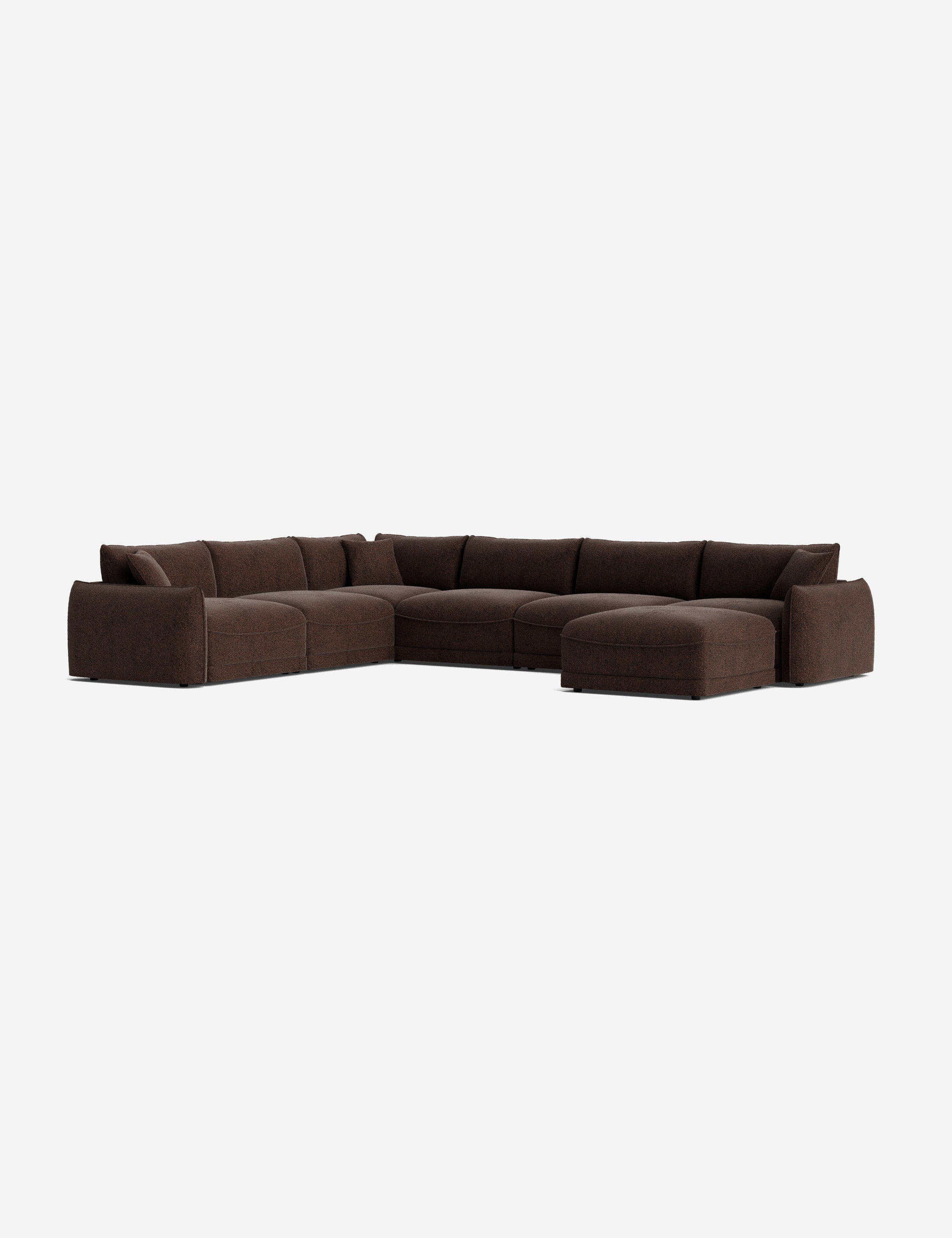 Lulu and Georgia Balmer Modular Corner Sectional Sofa With Ottoman - view 12