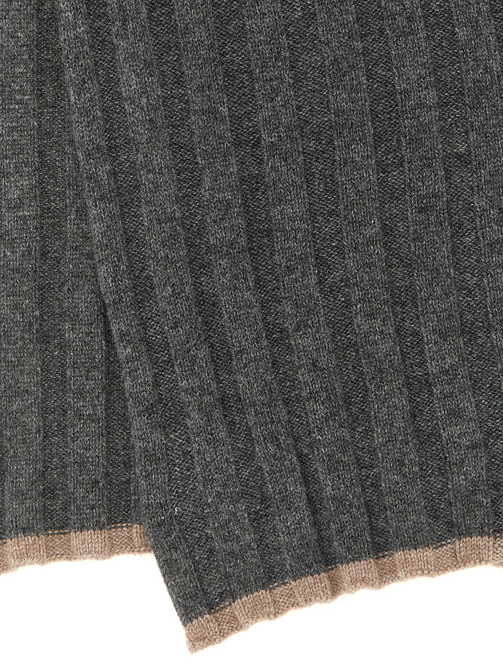 Brunello Cucinelli Ribbed Cashmere Knit Scarf - view 3