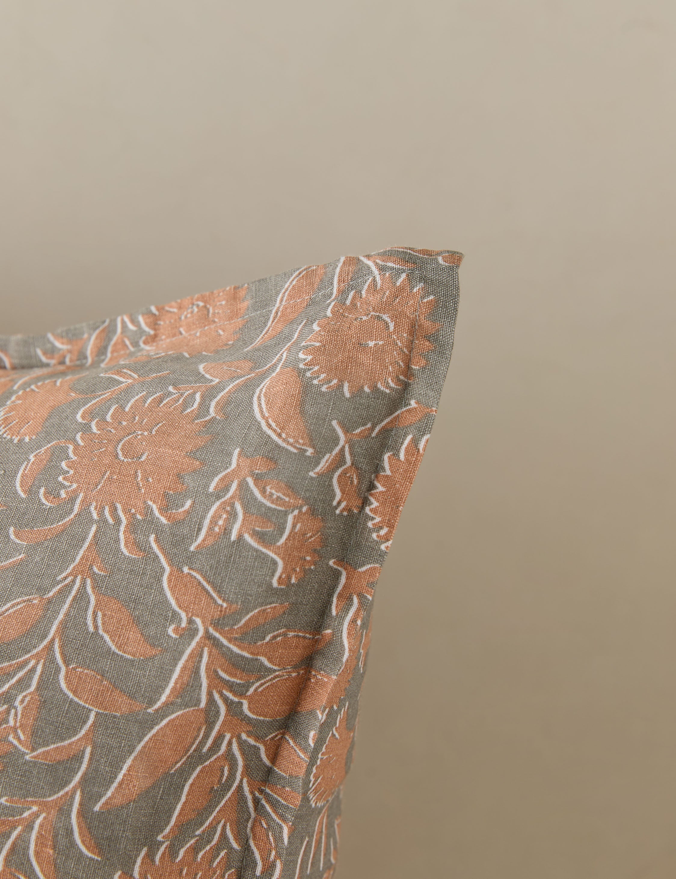 Lulu and Georgia Fransen Linen Cotton Sham – Blush and Jade - view 5