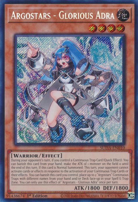 Yu-Gi-Oh! Argostars - Glorious Adra - SUDA-EN010 - Secret Rare - 1st Edition