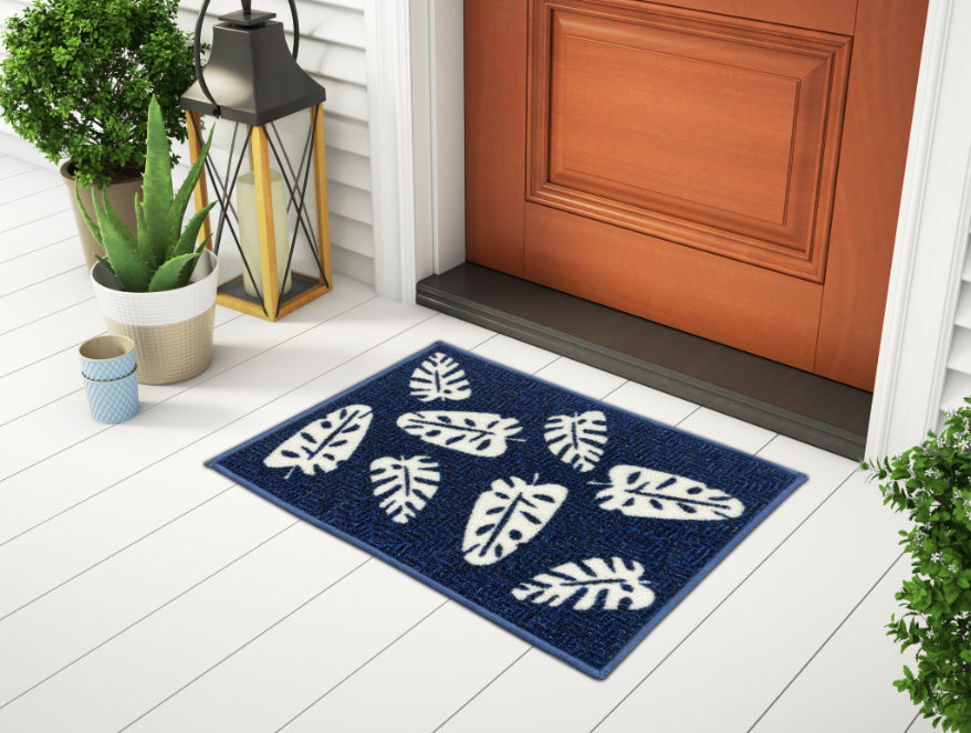 Spaces India Unwinders Nylon Door Mats Small-Dark Blue