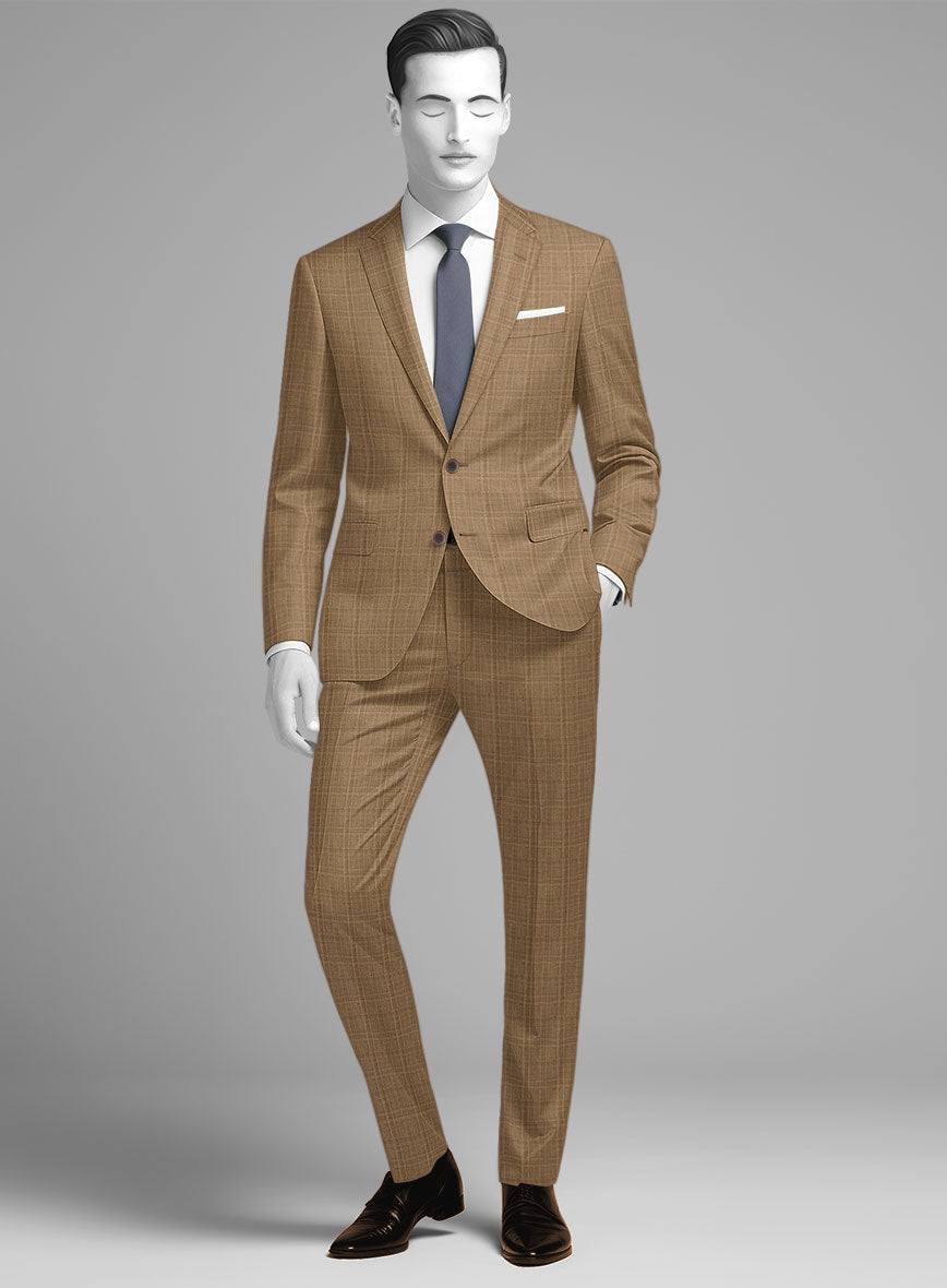 StudioSuits Napolean Gisde Glen Brown Wool Suit