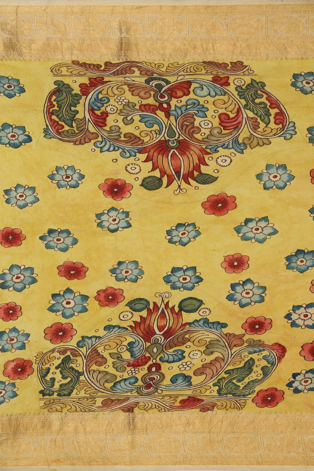 Kalanjali Kalamkari Hand-Painted Silk Saree – Women's - view 4