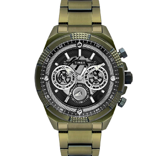Timex Round Green Dial Analog Men's Watch 46.75mm TWEG27701