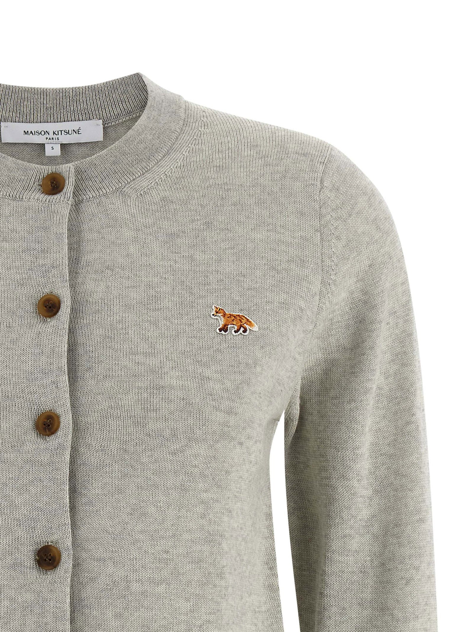 Maison Kitsuné Baby Fox Cardigan – 100% extrafine wool - view 3