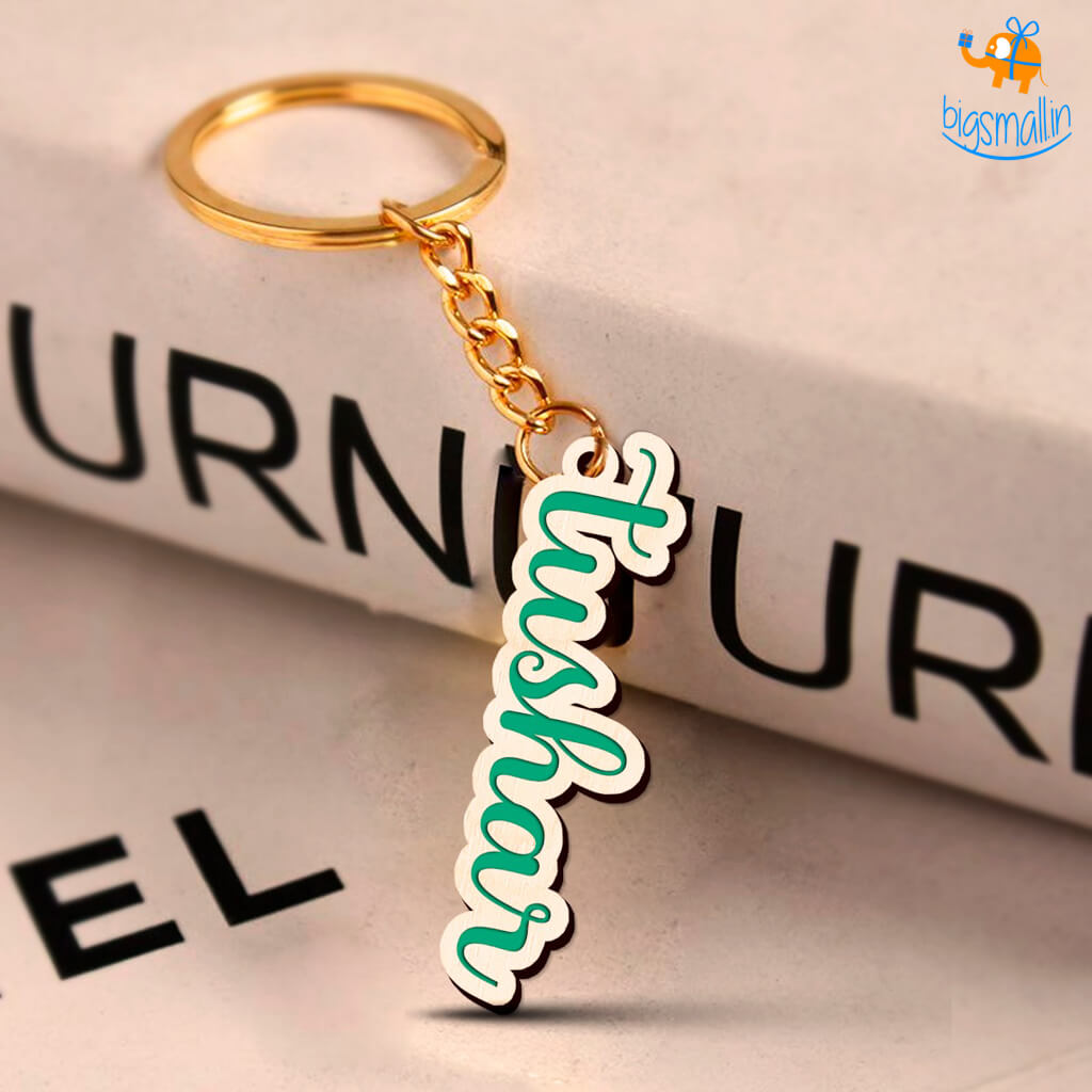 Chitra Chaya Personalized Wooden Keychain | COD Not Available - view 2