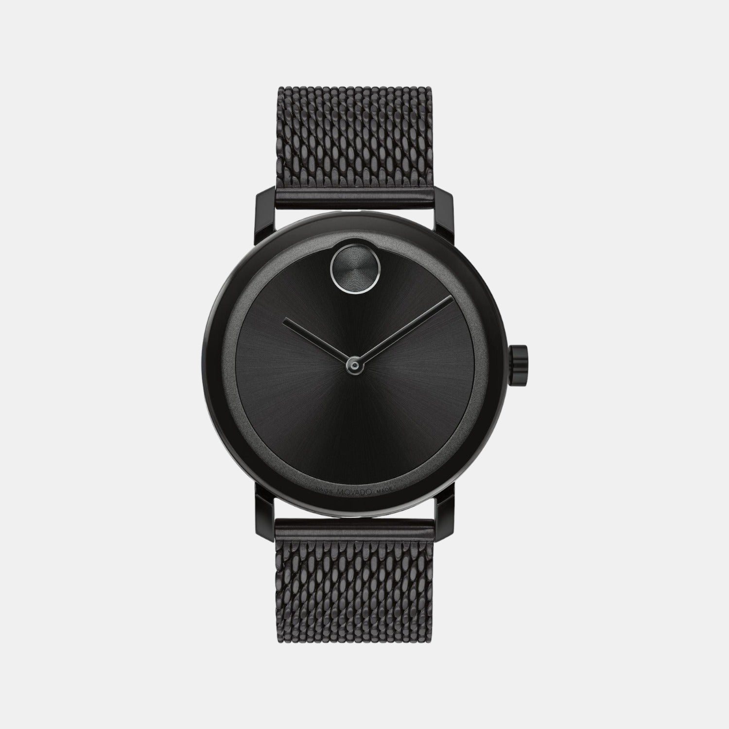 Movado Bold Evolution Men Quartz Black Dial Analog Stainless Steel Watch 3600792