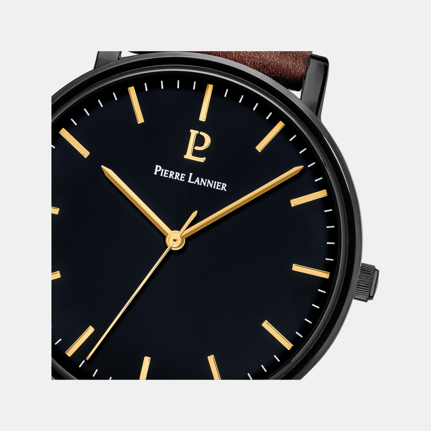 Pierre Lannier Essential Men Quartz Black Dial Analog Leather Watch 218F434 - view 2