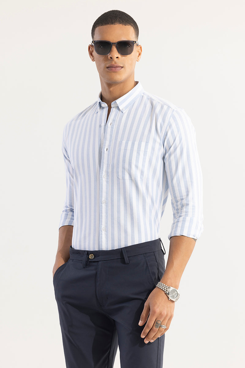 SNITCH Pinstripe Blue Shirt