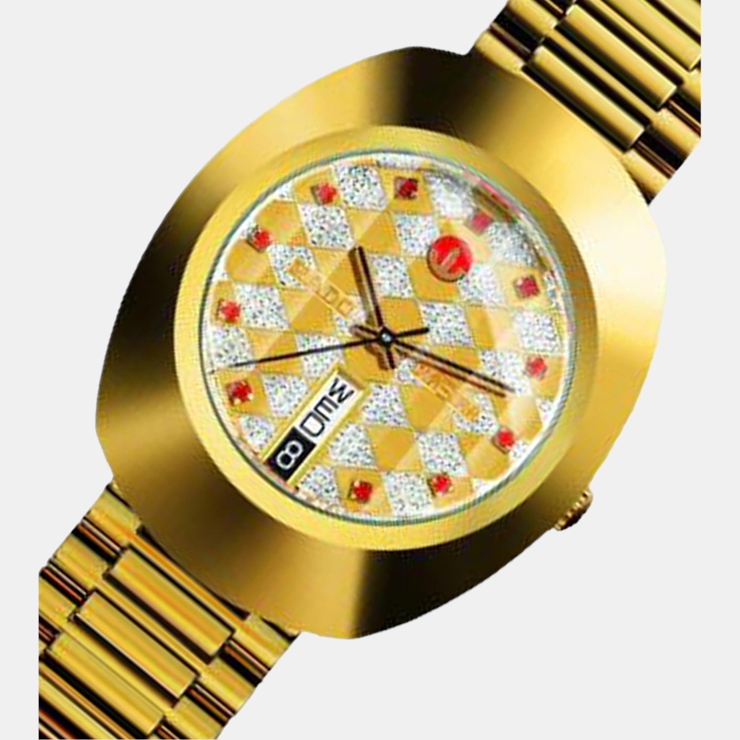 Rado Diastar Men Quartz Gold Dial Analog Stainless Steel Watch R12413193 - view 4