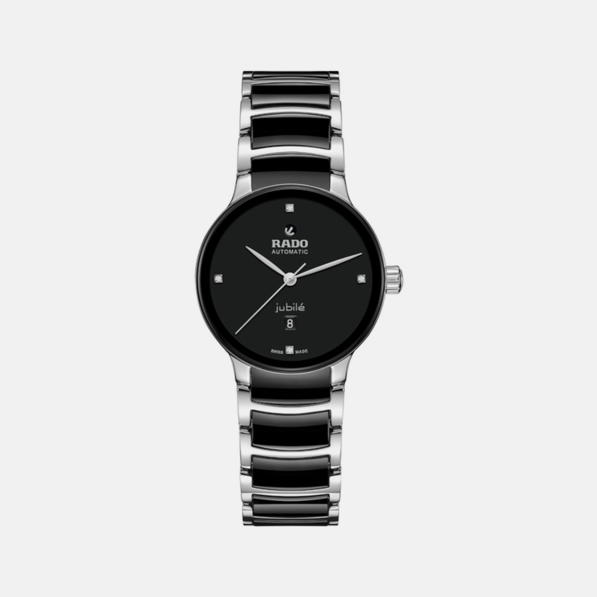 Rado Centrix Unisex Automatic Black Dial Analog Stainless Steel Watch R30020712