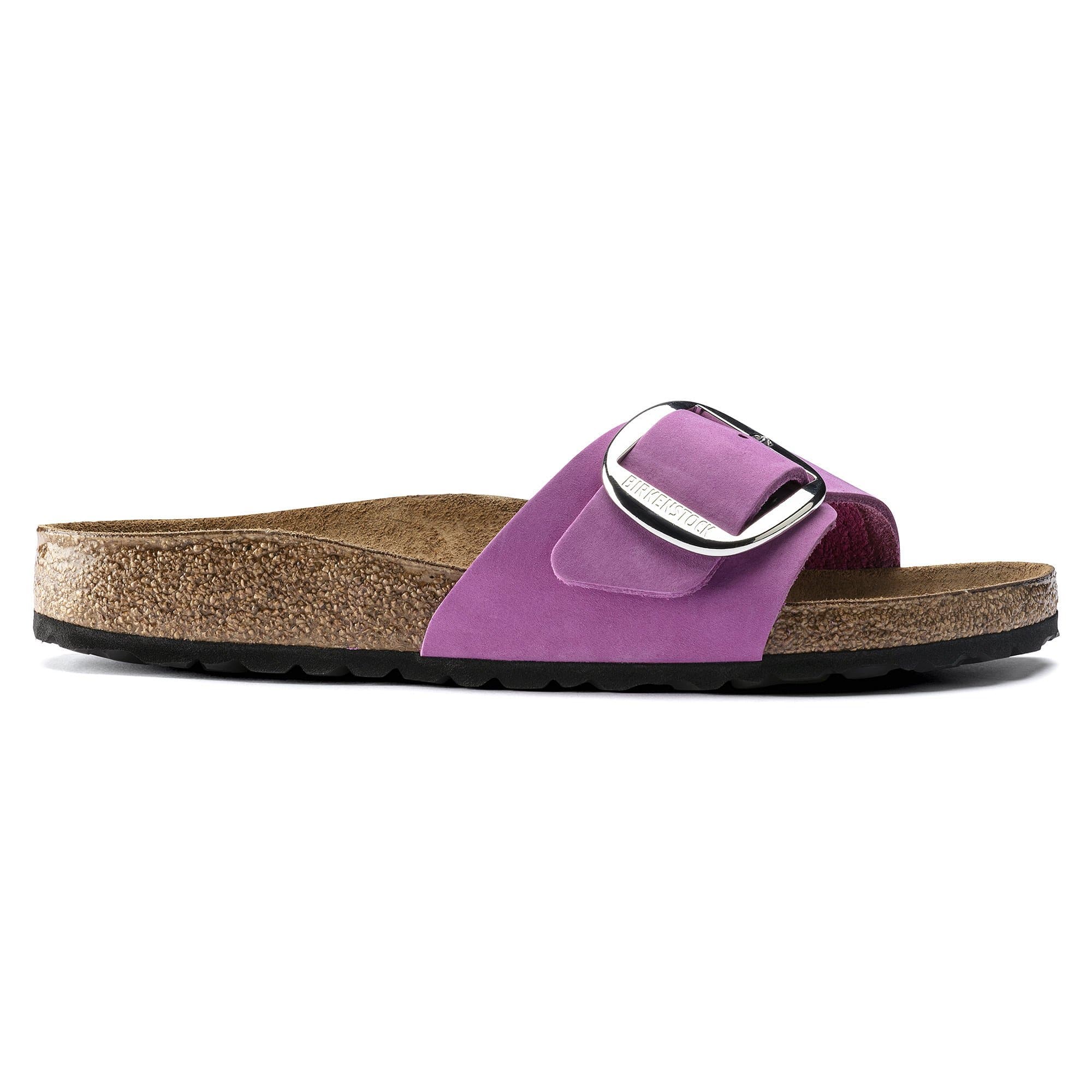 Birkenstock Madrid Big Buckle Nubuck Leather – Purple Purple/Orchid - view 4