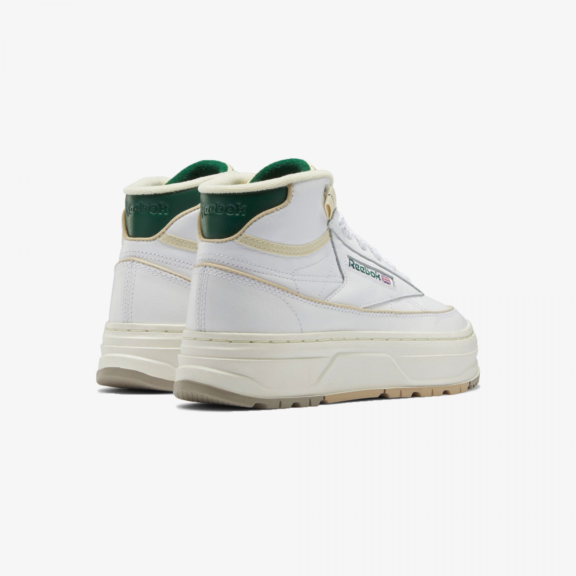 Reebok | CLUB C GEO MID { WHITE / DARK GREEN - view 2