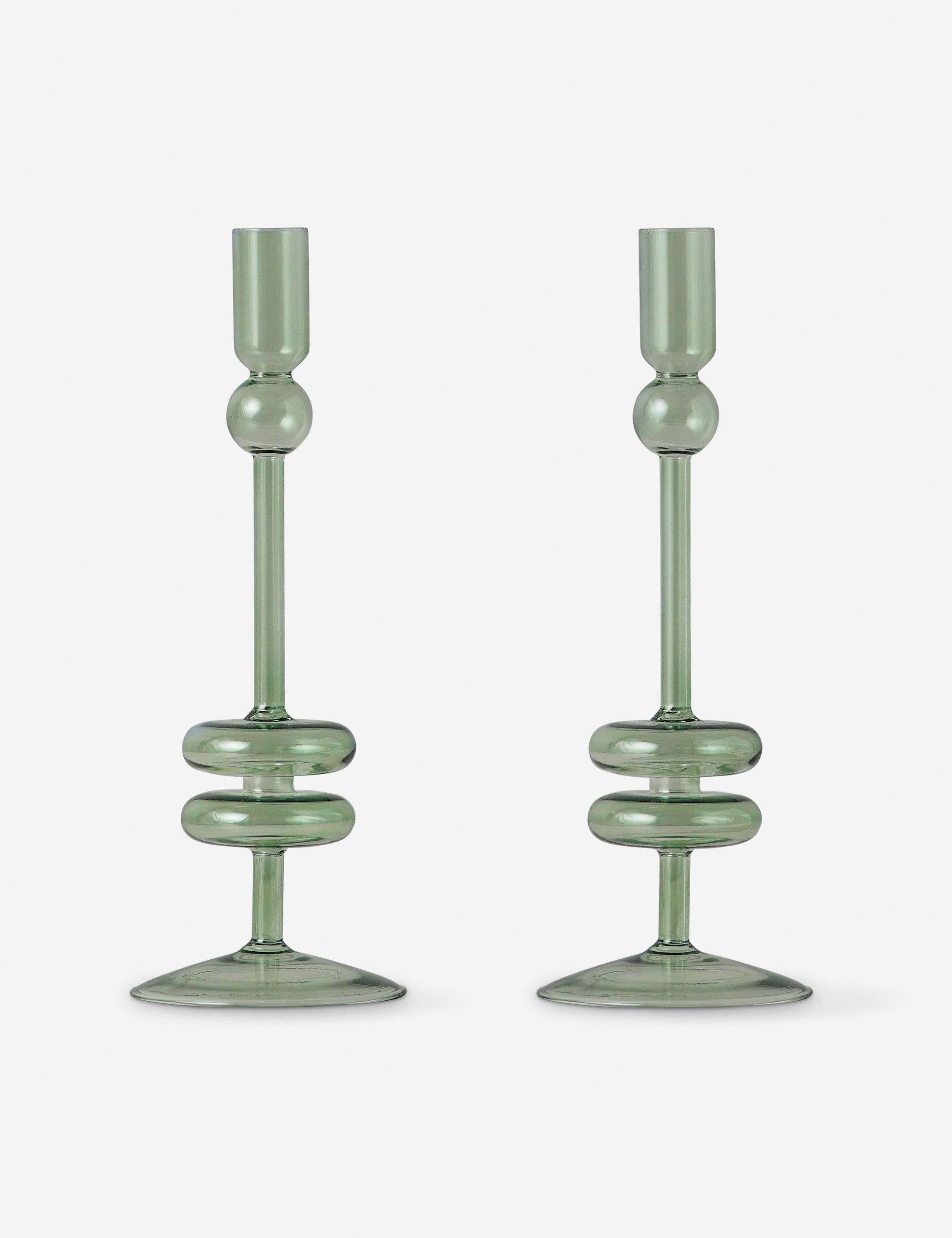 Lulu and Georgia Glass Candlestick Pair (Set of 2) by etúHOME - view 8