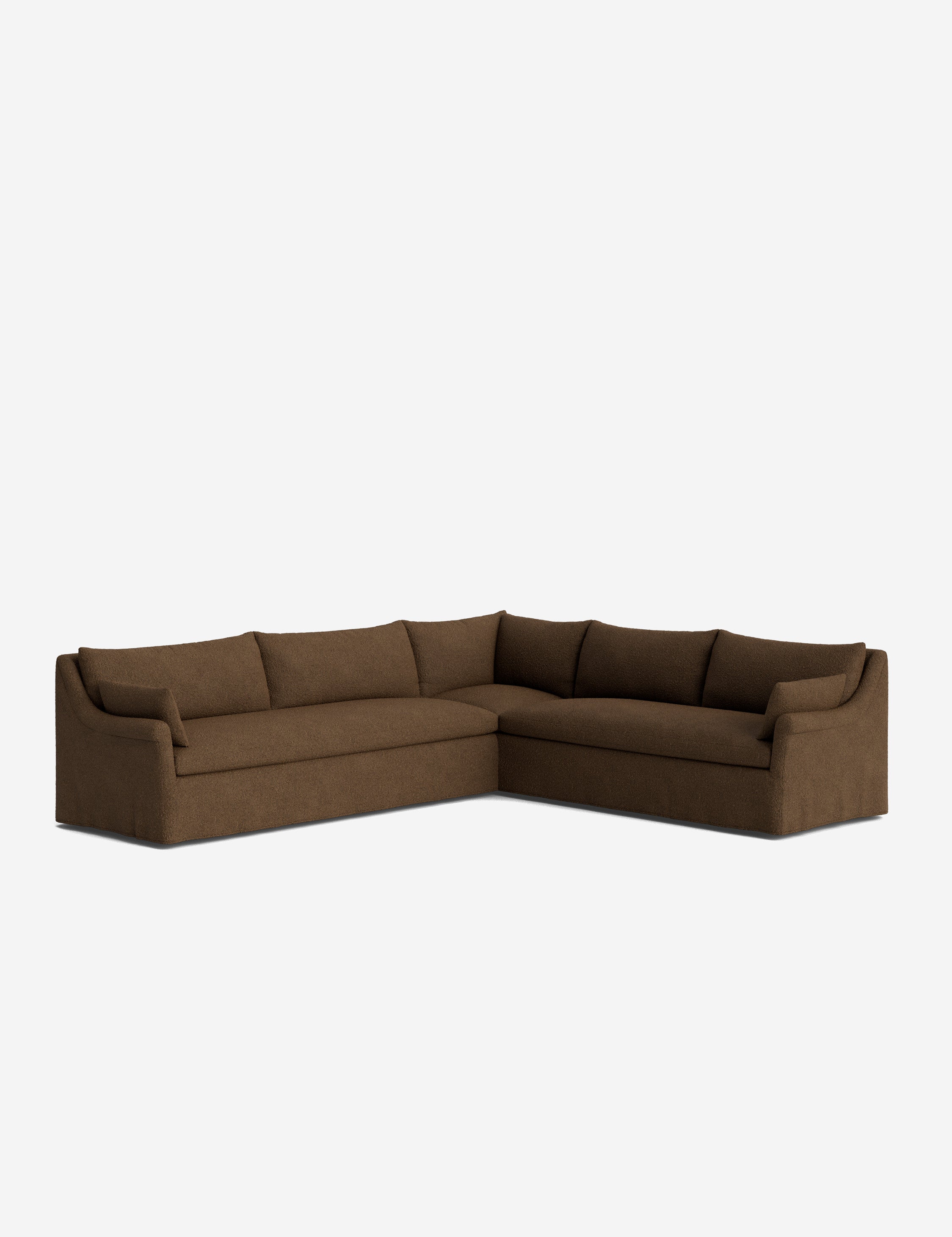 Lulu and Georgia Portola Rolled Arm Slipcover Corner Sectional Sofa - view 123