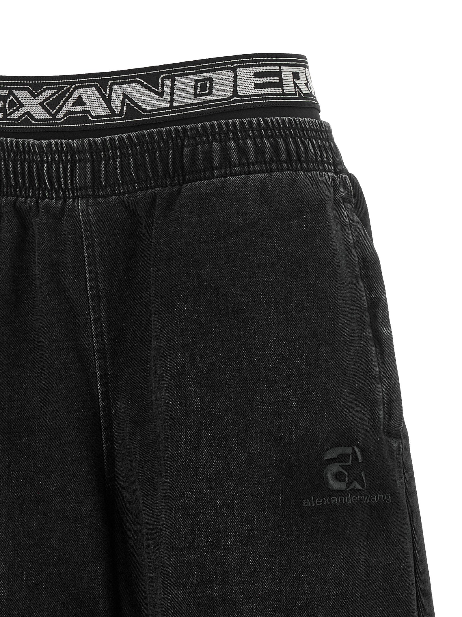Alexander Wang Denim Pants With Elastic - view 3