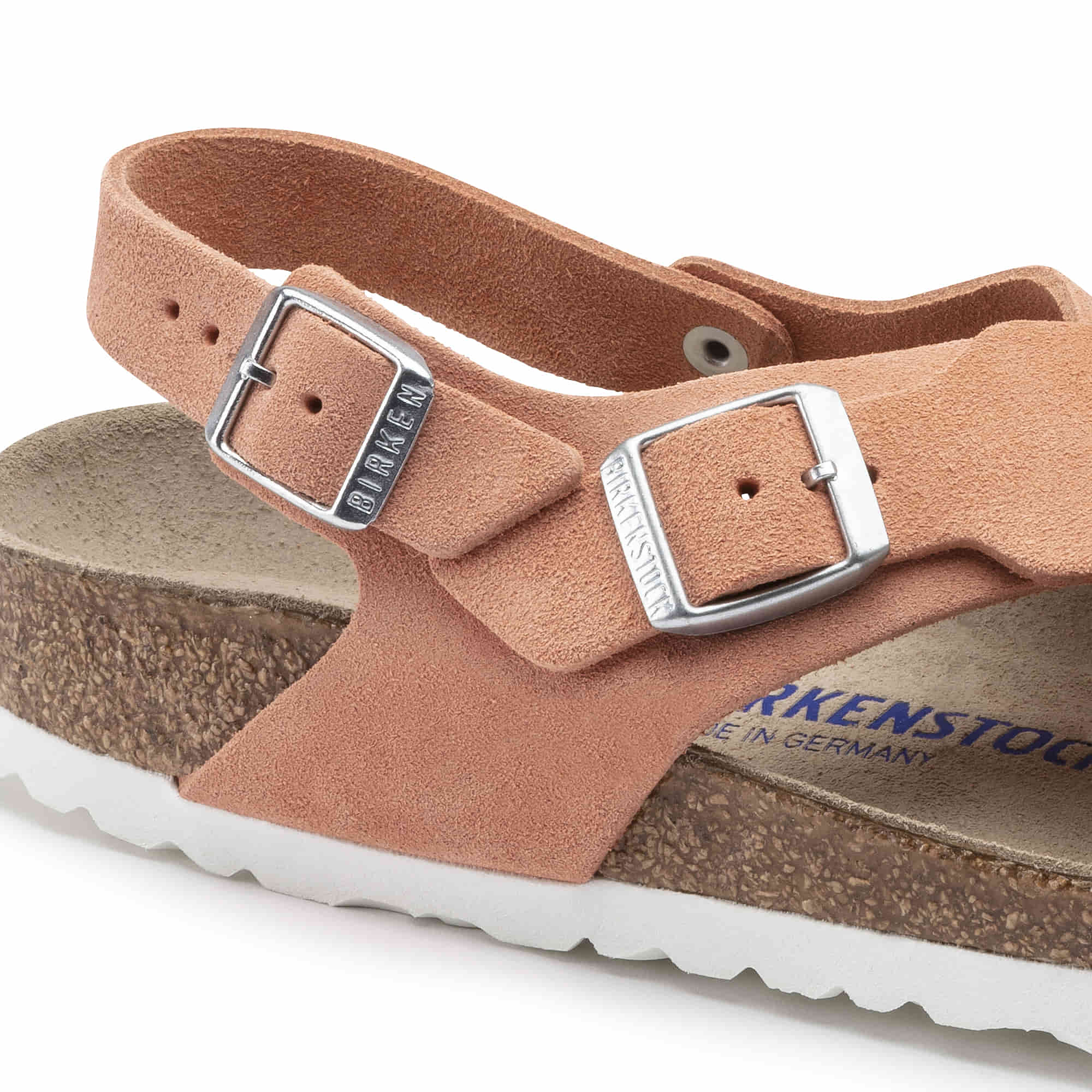 Birkenstock Tulum Soft Footbed Suede Leather – Pink Pink/Coral Peach - view 5