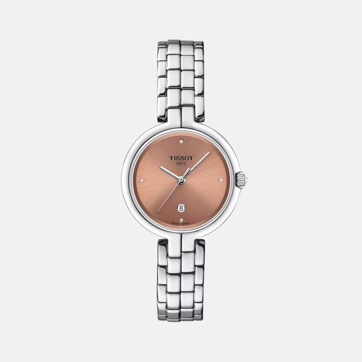 Tissot Flamingo Women Quartz Pink Dial Analog Stainless Steel Watch T0942101133600
