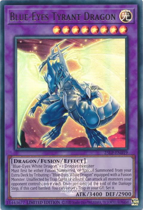 Yu-Gi-Oh! Blue-Eyes Tyrant Dragon - Emblazoned - 25LP-EN019 - Ultra Rare - Limited