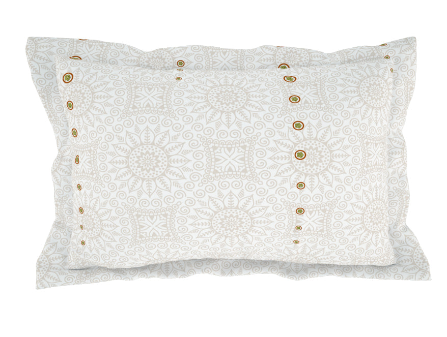 Spaces India Ornate Palm - Light Green 100% Cotton Single Bedsheet - Atrium By Spaces - view 5