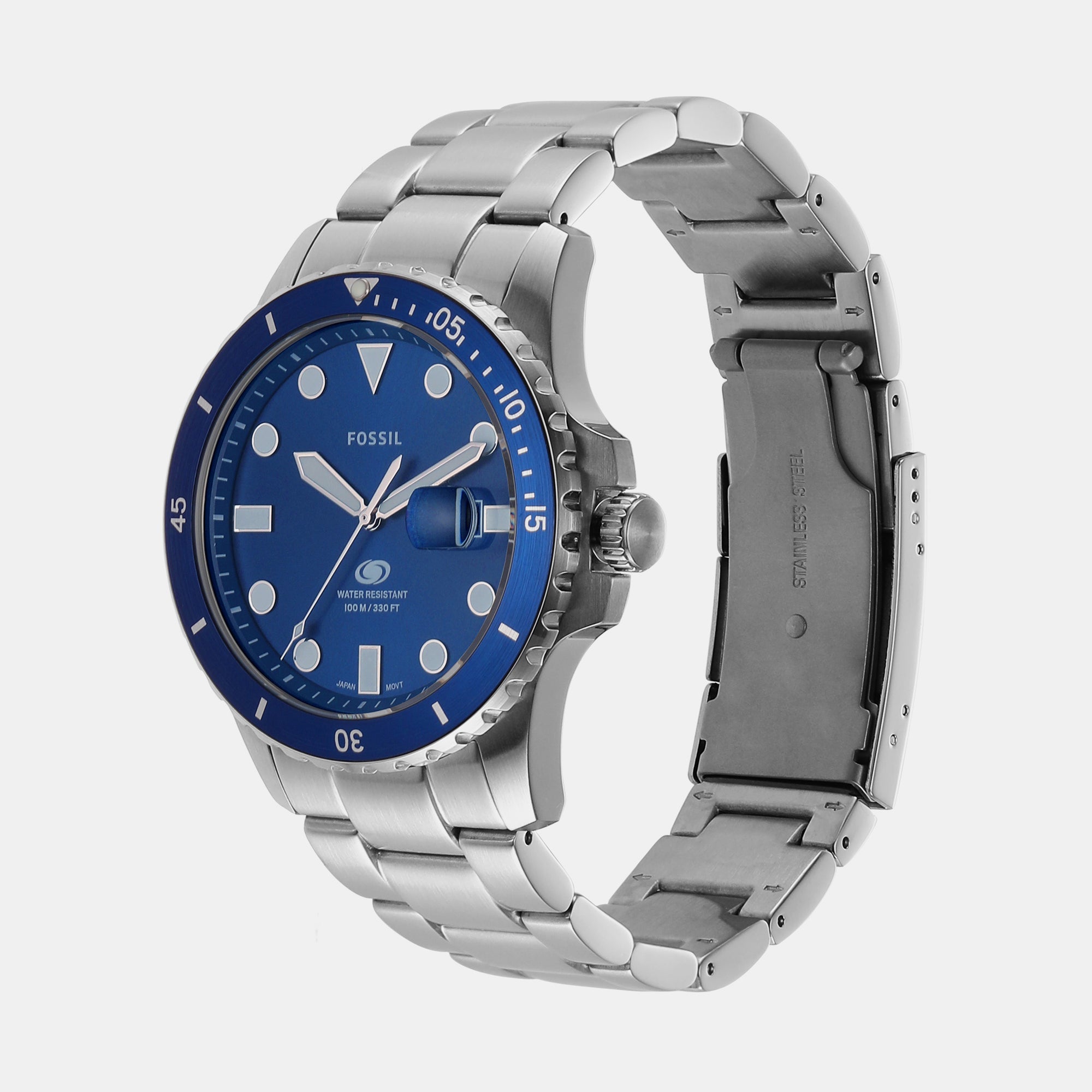 Fossil Blue Dive Men Quartz Blue Dial Analog Stainless Steel Watch FS6029 - view 2
