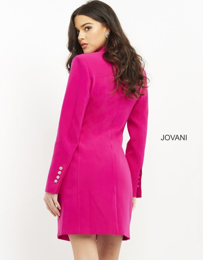 Jovani 04172 Short Beaded Blazer Cocktail Dress - view 2