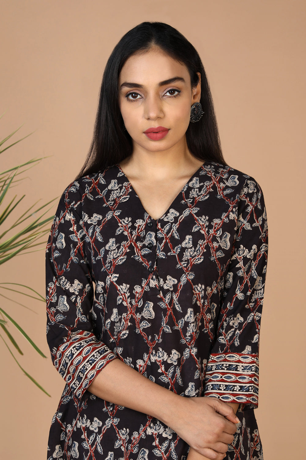 Kalanjali Ethnics Kalamkari block printed kurta - view 2
