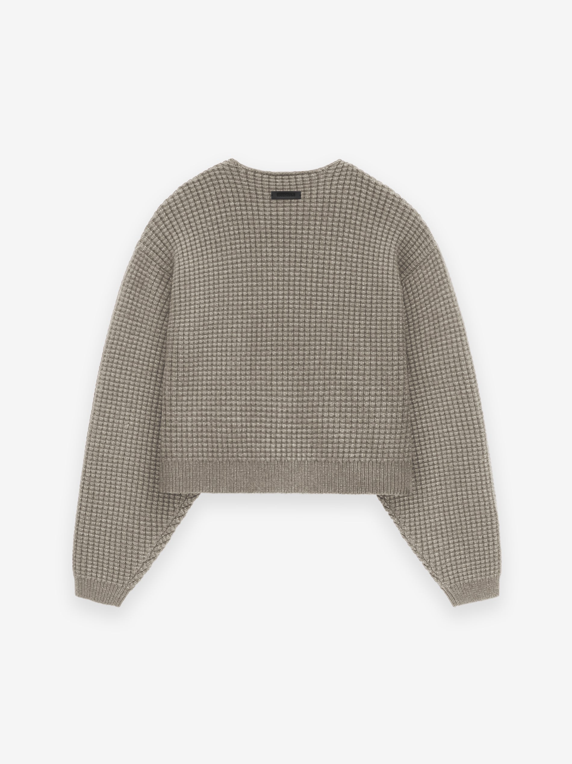 ESSENTIALS Women's Heavy Waffle Cropped Sweater - view 2