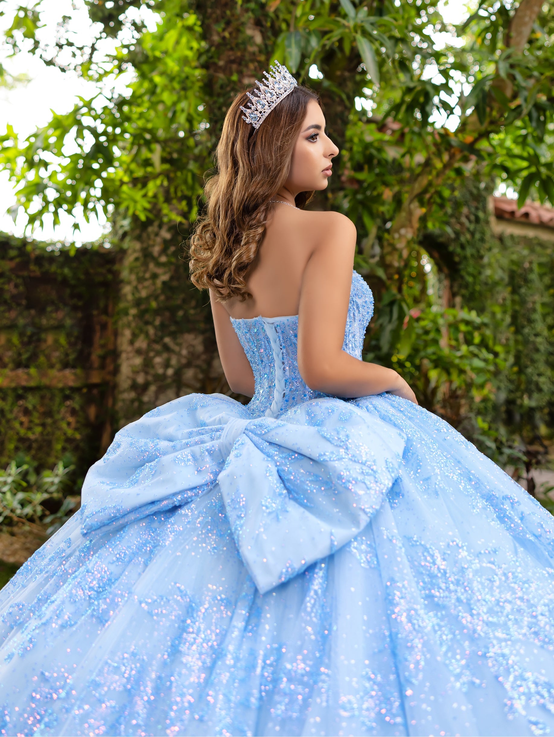 House of Wu Fiesta Gowns Glitter Strapless Ball Gown by LizLuo Fiesta 56527 - view 9