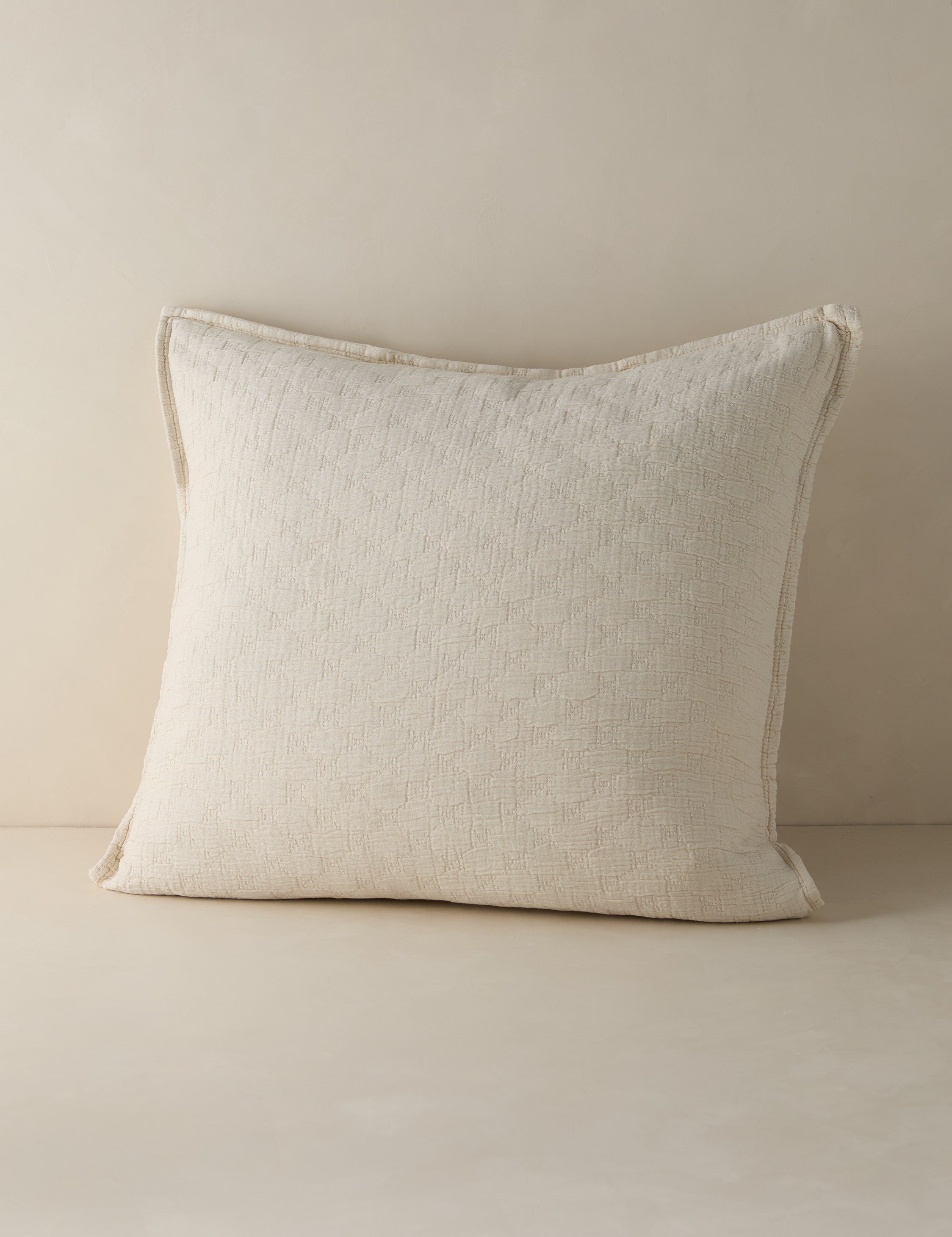 Lulu and Georgia Ojai Cotton Matelasse Euro Sham by Pom Pom at Home - view 2