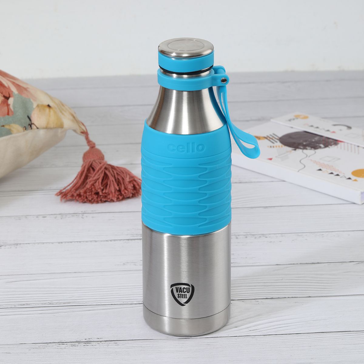 Cello Gripmax Flask, Vacusteel Water Bottle, 600ml - view 2