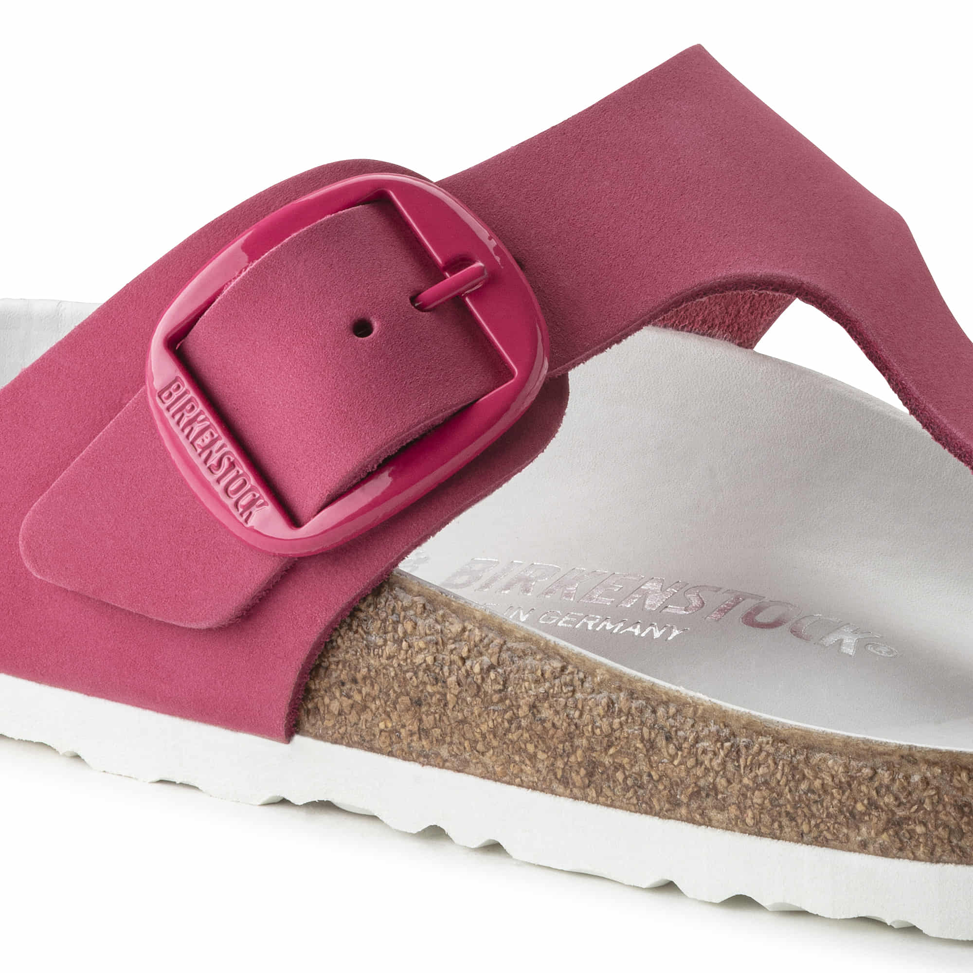 Birkenstock Gizeh Big Buckle Nubuck Leather – Pink Pink/Fuchsia Tulip - view 5
