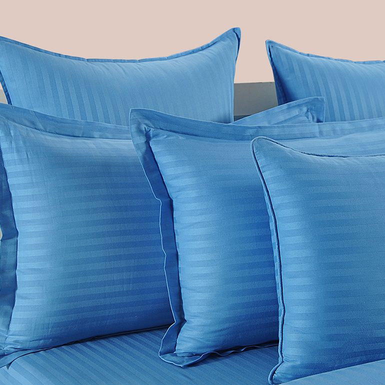 Swayam India Sonata Coral: Alaskan Blue Bed Sheet - view 4